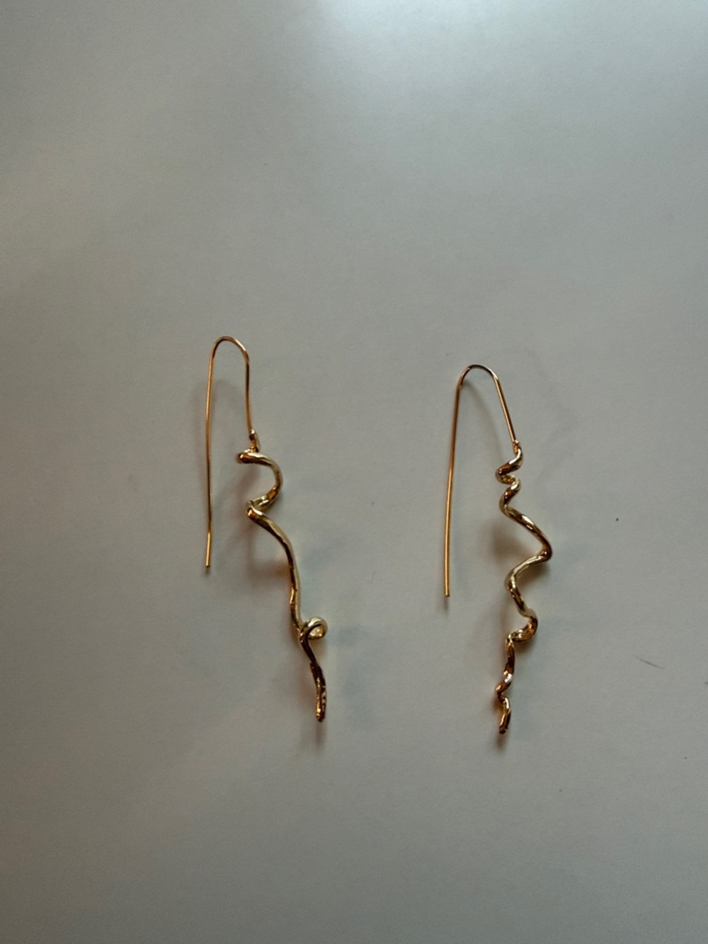 E29 Gold Twist Drop Earrings - Women Jewelry